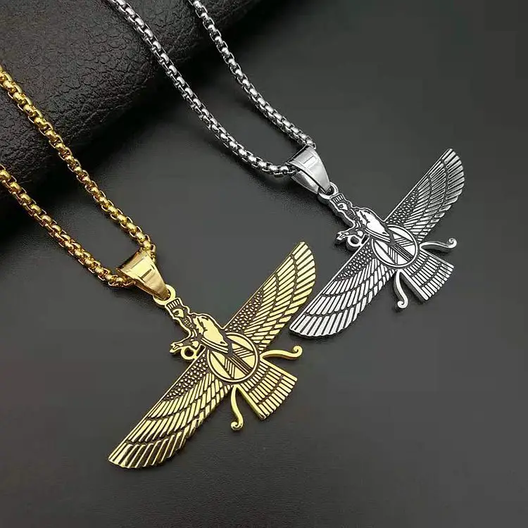 Кулон в виде знака зороастризма из нержавеющей стали стиле хип-хоп персидское