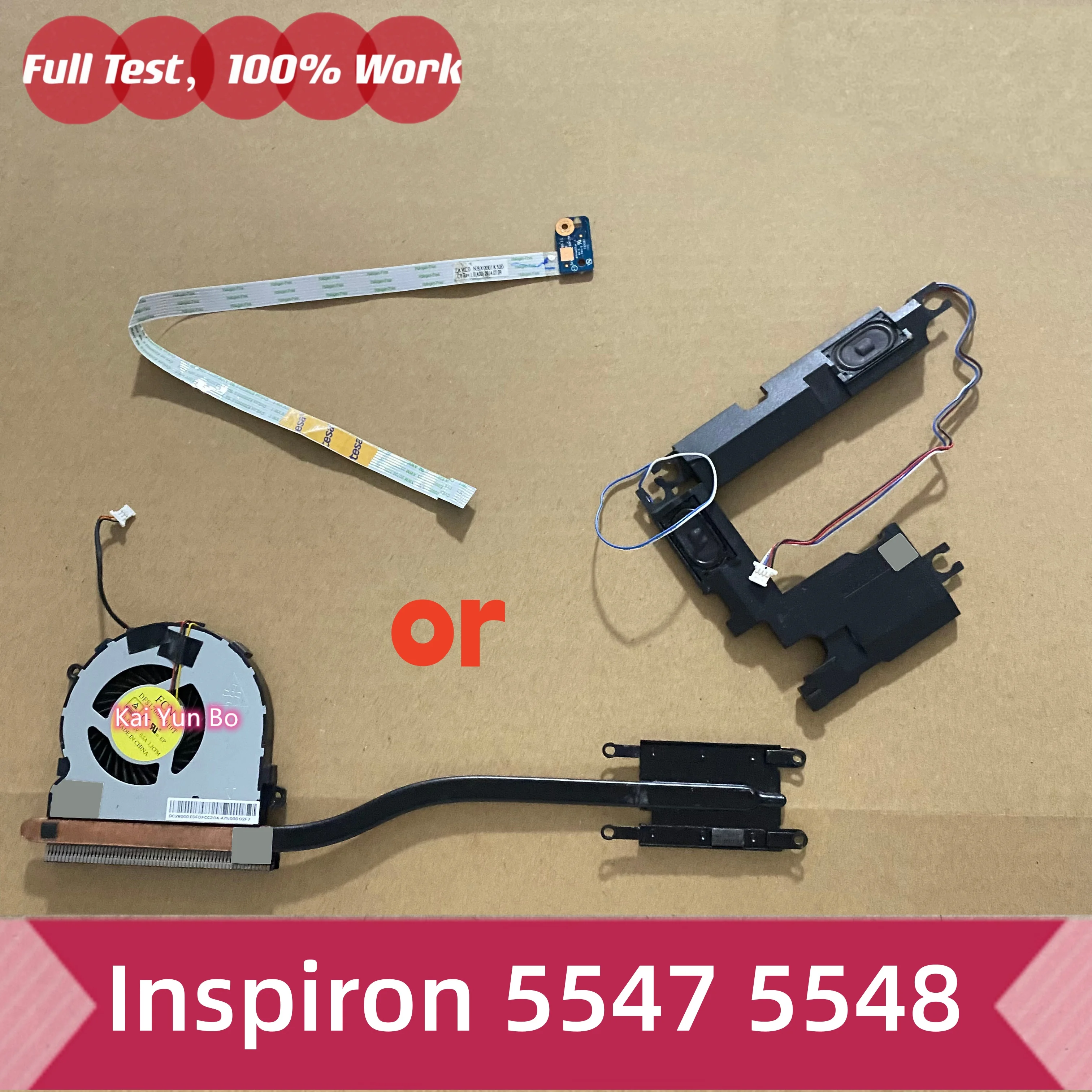 Фото Для Dell Inspiron 5547 5548: Вентилятор охлаждения, динамики, светодиодная плата с кабелем LS-B012P NBX0001K500 05WP9M PK23000O800 01XC8V AT13G0010C0 AT13G0010F0 AT13G0010R0 03RRG4 DC28000EDF0 DC28000EDA0 DC28000EDR0 №1