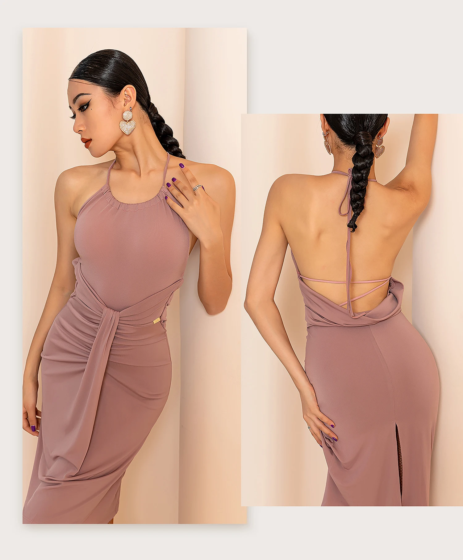 Платье женское для латиноамериканских танцев хлопковое пикантное современное