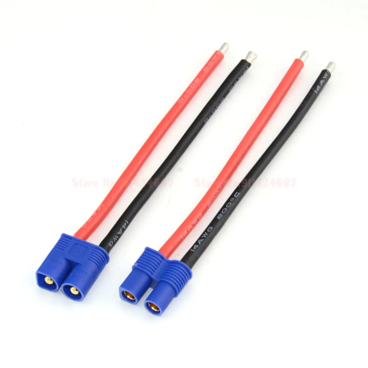 

1Pair EC3 Plug Female Connector 100mm Wire 14AWG Cable for RC Lipo Battery Quadcopter