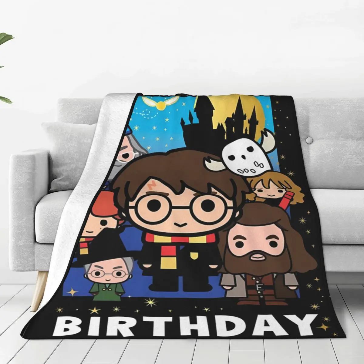 Мягкое одеяло Harrys Potters плюшевое для кемпинга диван с принтом стул фланелевое