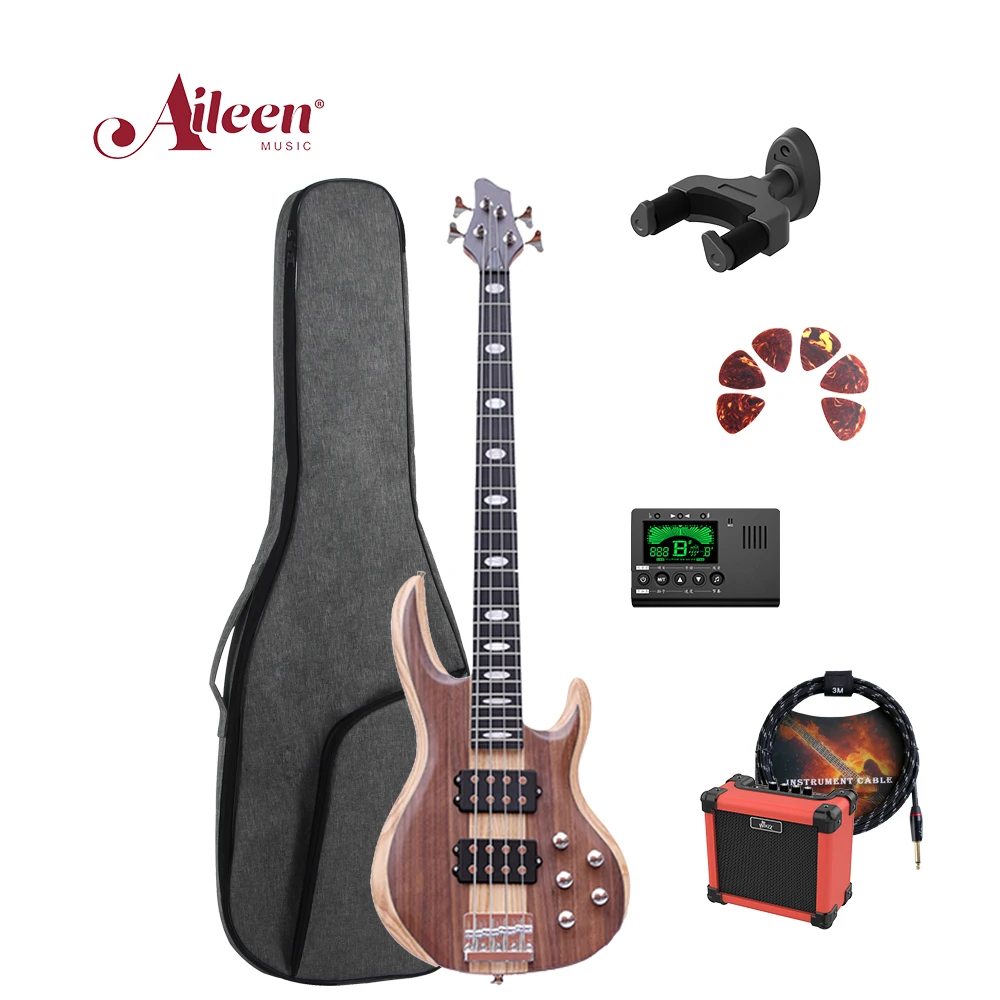 

Aileen Music Custom bass guitar 4-струнная пепельный + ореховая стандартная басовая гитара (корпус для электрической бас-гитары)