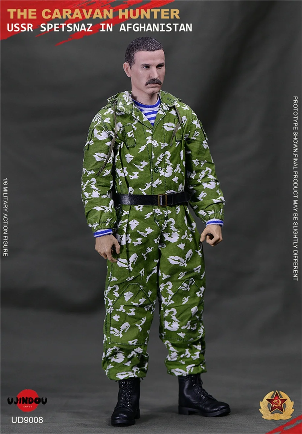 

1/6 UJINDOU UD9008 Soviet Ussr Spetsnaz In Afghanistan Caravan Hunter White Flower Pattern Bodysuit Dress Can Suit 12inch Body