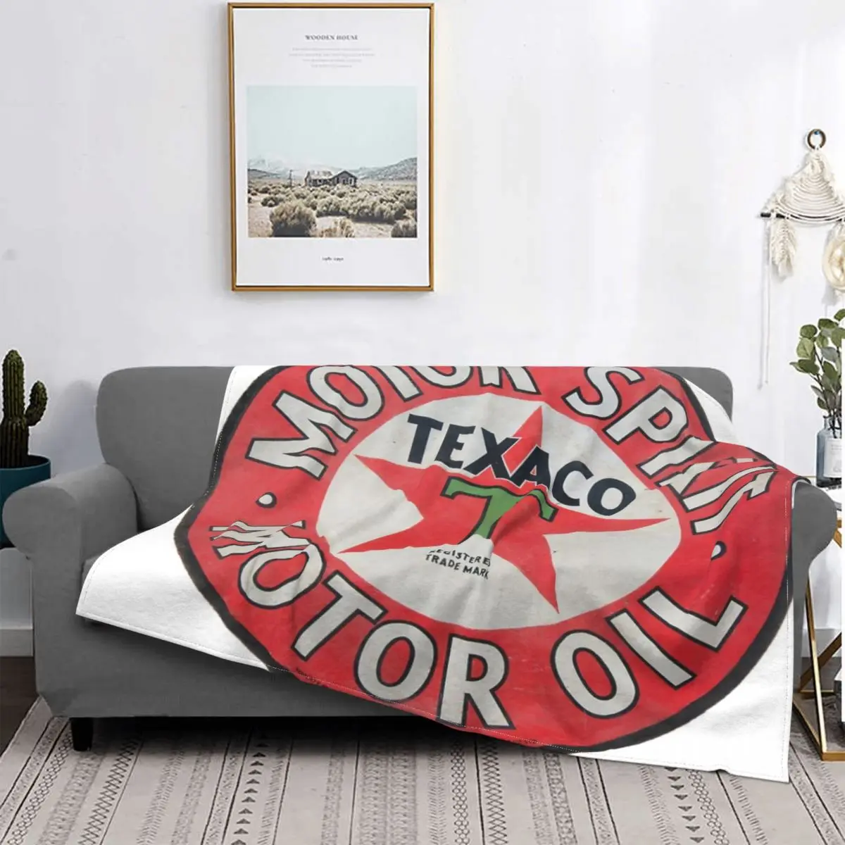 

Manta Vintage Texaco Motor Spirit Logo, para cama colcha, edredón a cuadros, manta doble de felpa de Anime, ropa de cama y funda