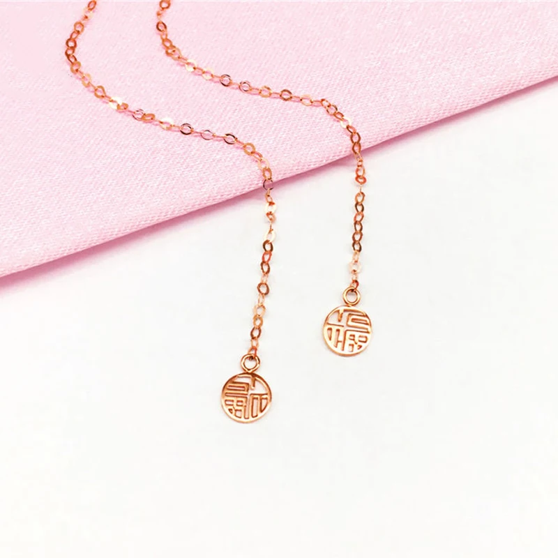 Женские серьги из розового золота 585 пробы с позолотой 14 к