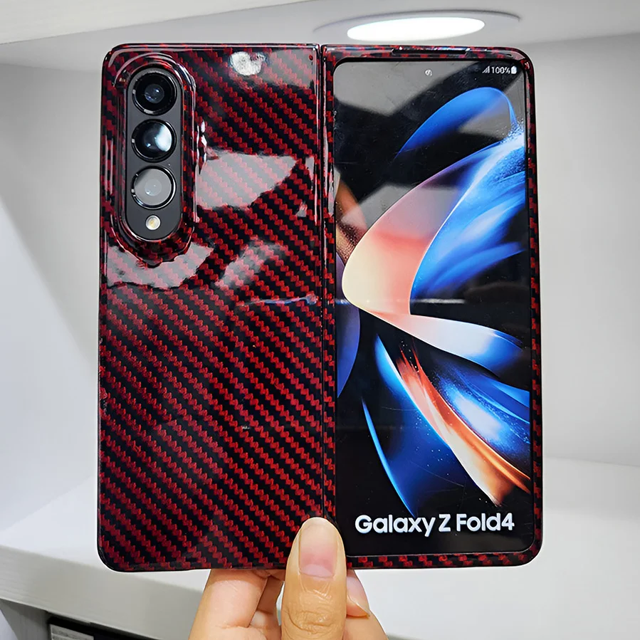 

Чехол из натурального углеродного волокна для Samsung Galaxy Z Fold 4 5G ультратонкий Яркий твердый чехол из арамидного волокна для Samsung Z Fold 3 Чехол