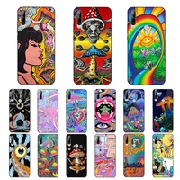 maiyaca psychedelic trippy art phone case for huawei y 6 9 7 5 8s prime 2019 2018 enjoy 7 plus