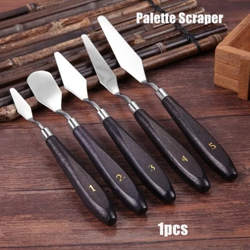 

1pc Mixed Stainless Steel Palette Scraper Set Spatula Knives For Artist Oil Painting Tools Painting Knife Blade