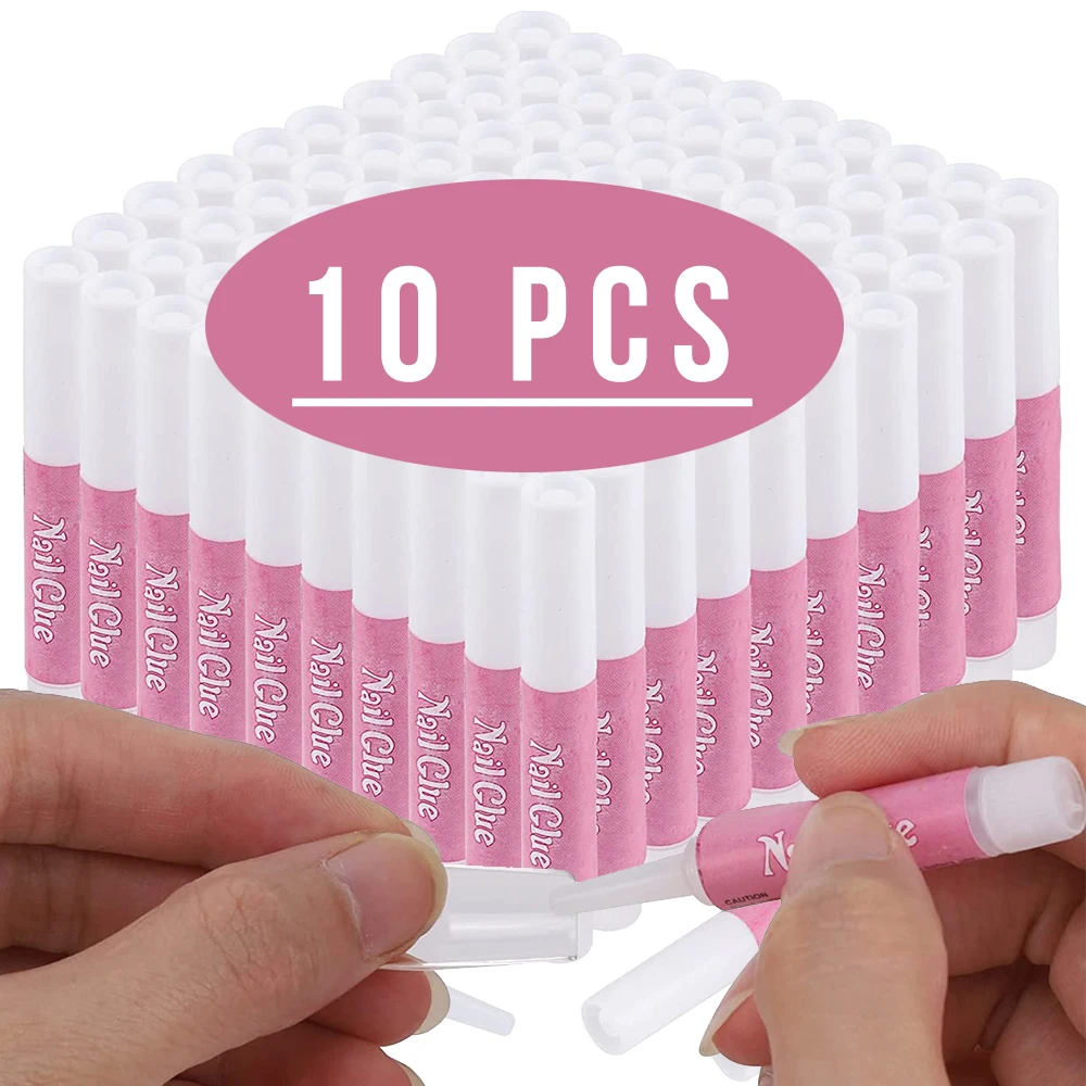 

10PCS Super Strong Professional Nail Glue for Acrylic Nails 10Pcs Long Lasting Nail Glue Press on Nails Fake Nails Adhesive Glue