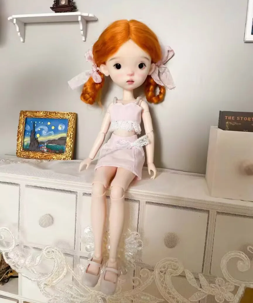 2 шт. милая майка Blythe/landoudou юбка розового/синего цвета (подходит для Lulu ymy24 Ob22 24)