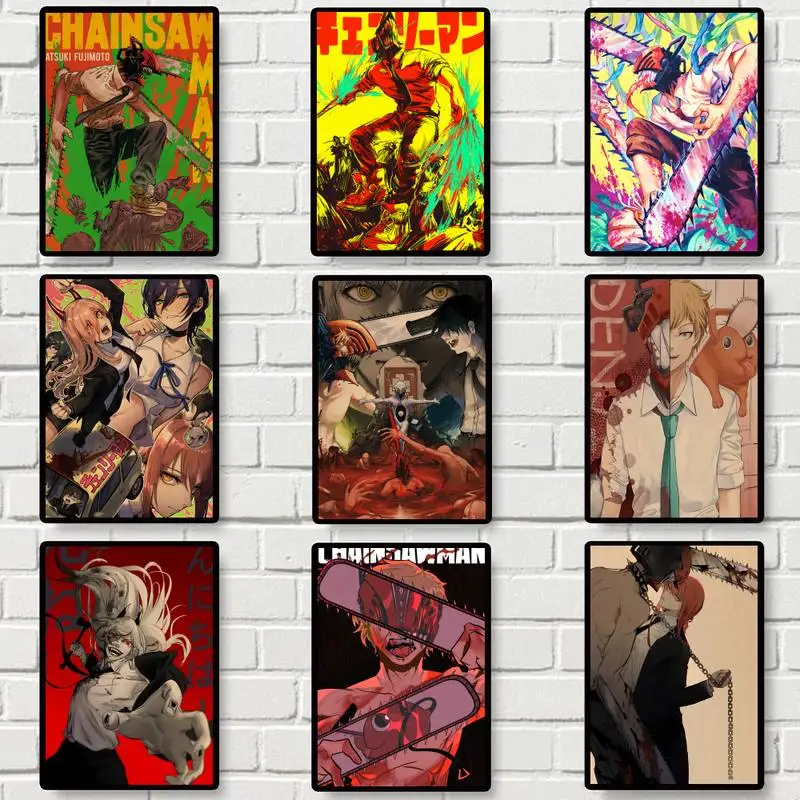 

Плакаты с изображением человека из аниме бензопилы, настенные картины для украшения гостиной и дома