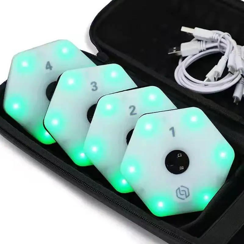 Фото Тренажер для развития реакции и скорости Fitlight Blazepod: оборудование для баскетбола, футбола, бокса, гандбола (4+ приложение) №1