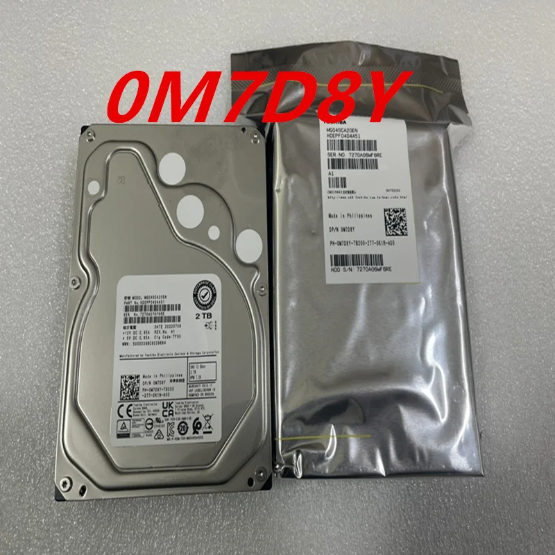 

New Original Hard Disk For DELL 2TB 3.5" 64MB SAS 7200RPM For MG04SCA20EN M7D8Y 0M7D8Y