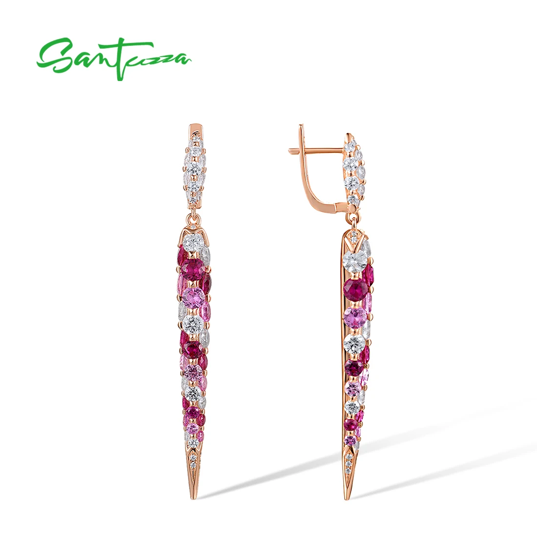 SANTUZZA настоящие висячие серьги из стерлингового серебра 925 пробы для женщин