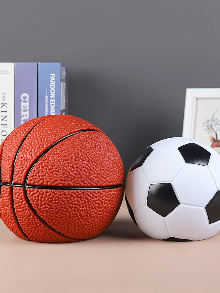 

Football Basketball Money Box Adult Children Creative Hidden Storage Coin Piggy Bank for Papper Money Living Room Home Decor