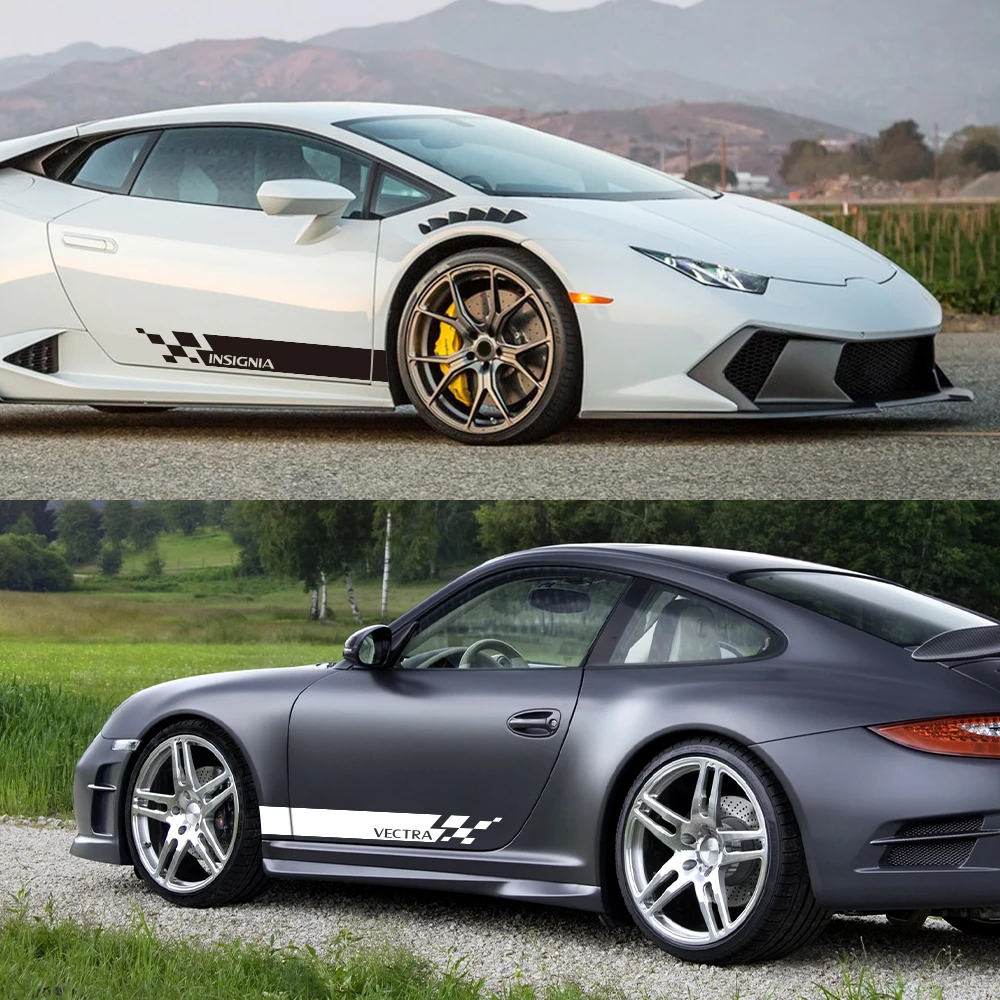 2 шт. наклейки на дверь и боковую юбку автомобиля Opel Astra H J G K Insignia Corsa C D Vectra B Mokka |