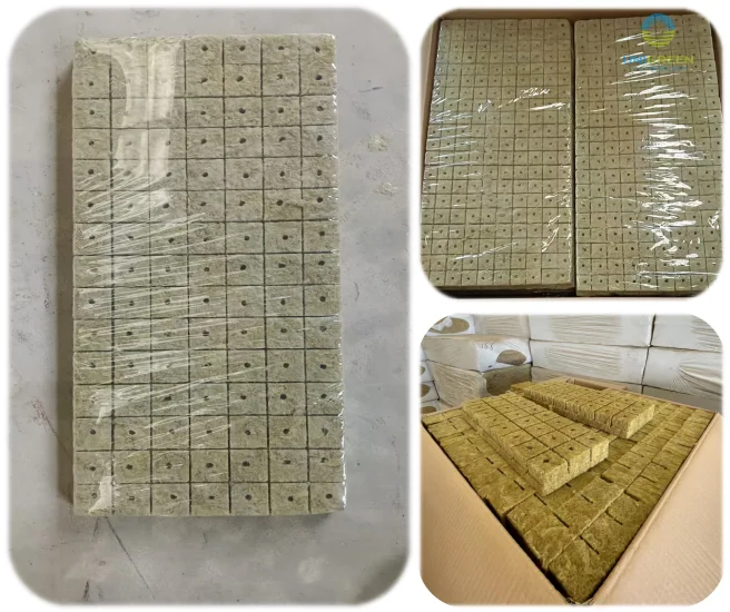 Кубики для выращивания из минеральной ваты RockWool с отверстиями, для гидропонных башенных садов и гроубоксов (art.: 3920da15ef988) - 3920da15ef988