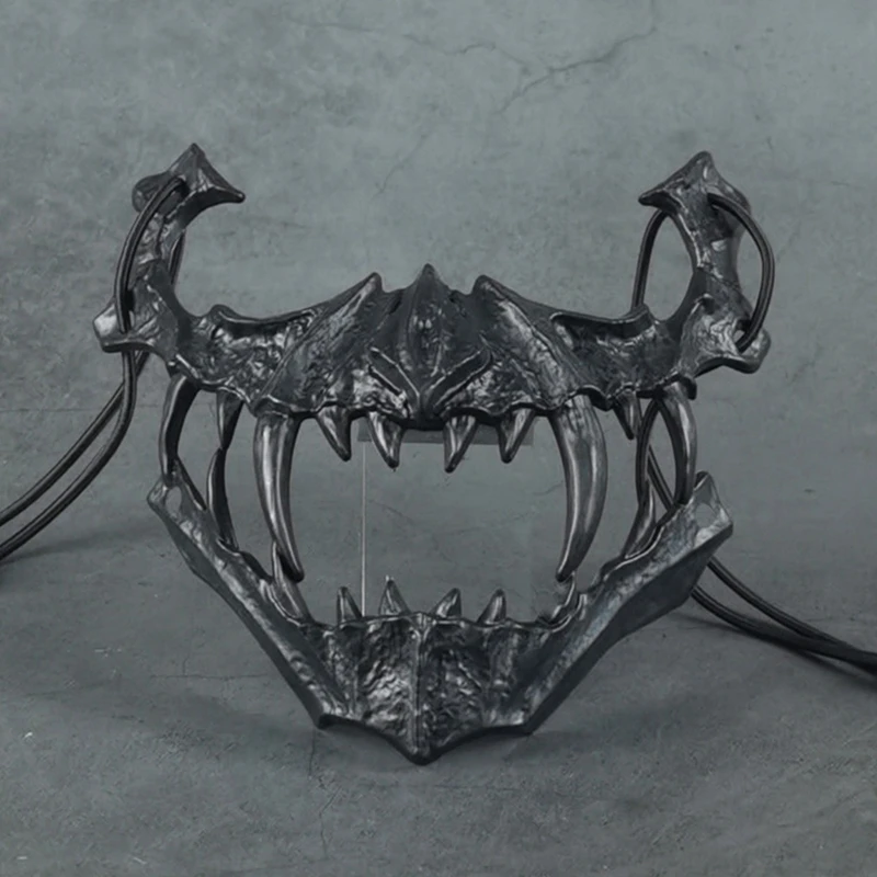 Маска вечерние с длинными зубами демон самурай искусственный волк дракон дикая