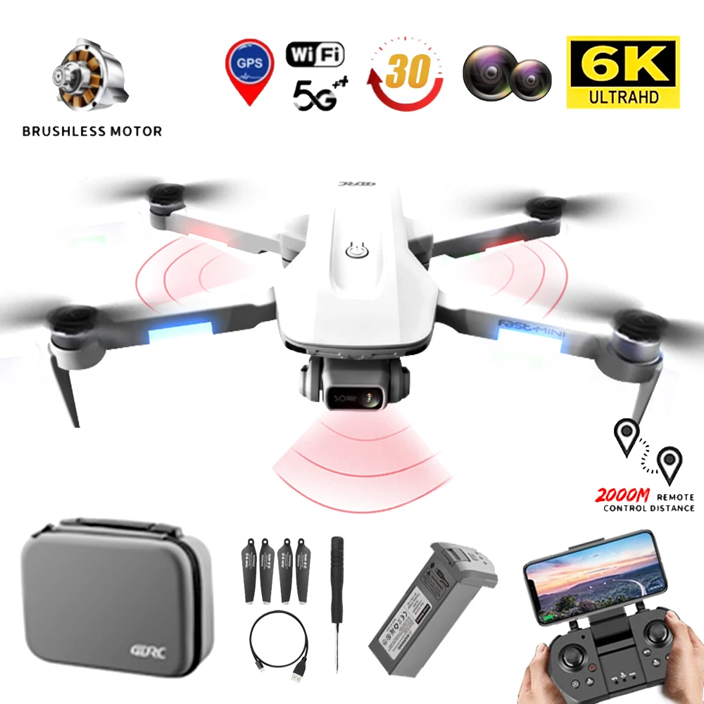 

F8 GPS Drone 5G HD 6K Camera Professional 2000m Image Transmission Brushless Motor Foldable Quadcopter RC Dron Gift