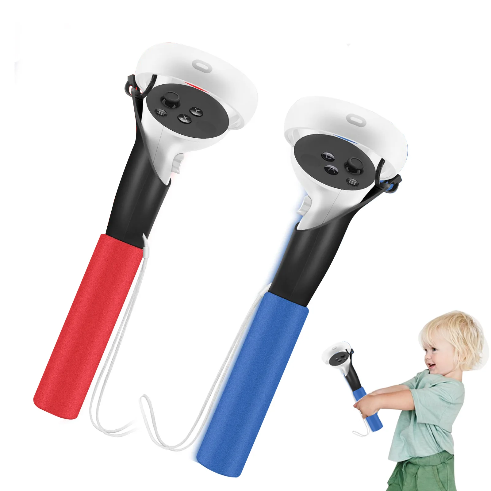 

Dual Lightsaber Handle Extension Grip Beat Saber For Oculus Quest 2 Playing Beat Saber Game VR Controller Grip Auxiliary Sense