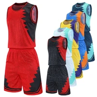 basketball jersey sets team uniforms quick dry breathable sleeveless shirt athletic shorts blank custom print tracksuits