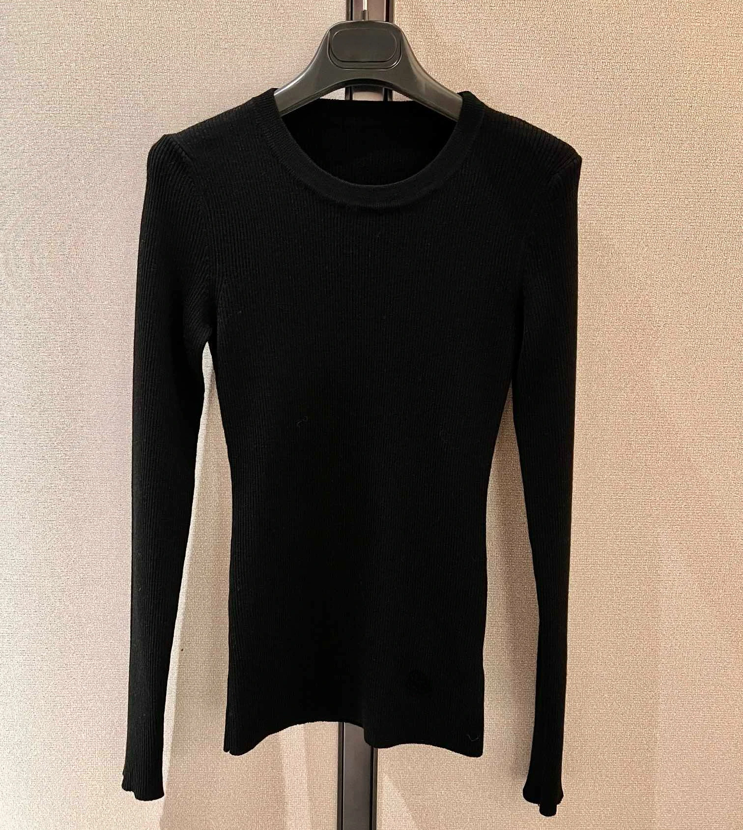 

Top quality 2022 Autumn Women's luxury black Sweater wool and silk slim O-Neck Autumn/Winter for grace ladies