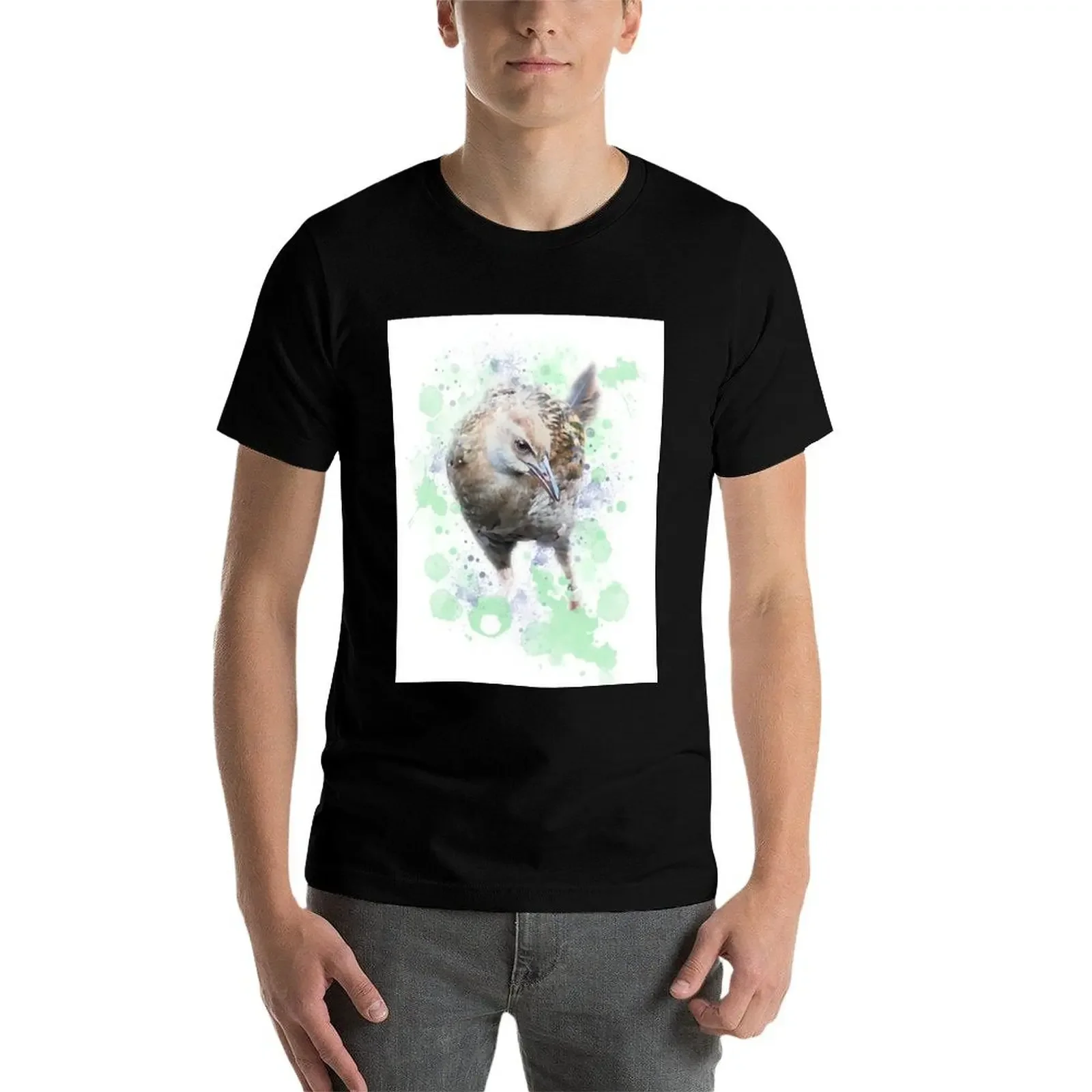 Футболки Weka с графическим рисунком мужские черные футболки большого размера