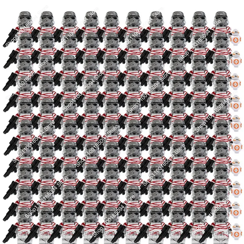 

Hot Toys 100Pcs clone trooper Building Blocks Guard Thrawn Mandalorian Blacksmith Dath Vader Star minifigures Action Figures Toy