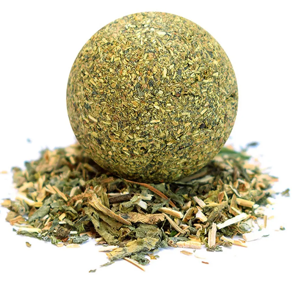 

Catnip Ball Toy Cat Mint Ball Natural Catnip Cleaning Playing Chew Claw Toy Pet Ball Cat Kicker Toy Catnip Cat Toys