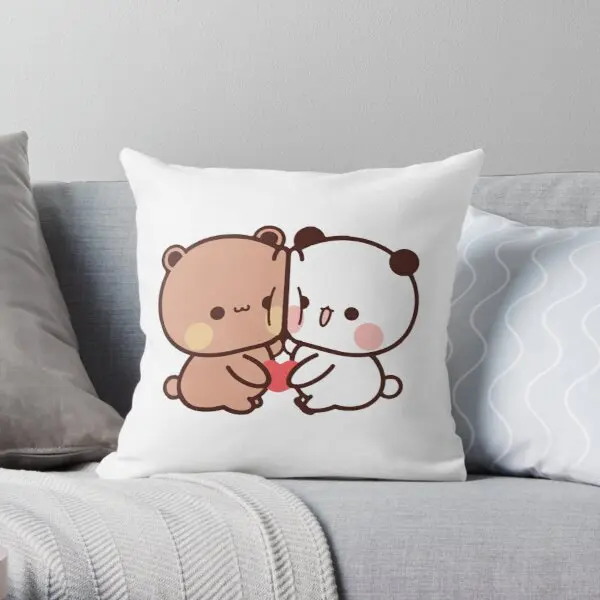 

Panda Bear Bubu Dudu Cute Love Printing Throw Pillow Cover Anime Soft Waist Sofa Cushion Throw Bedroom Pillows not include