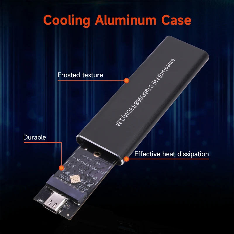 KingSpec M.2 SSD NVMe SATA двойной протокол адаптер USB 3 1 Gen2 10 Гбит/с OTG NGFF 6 Твердотельный