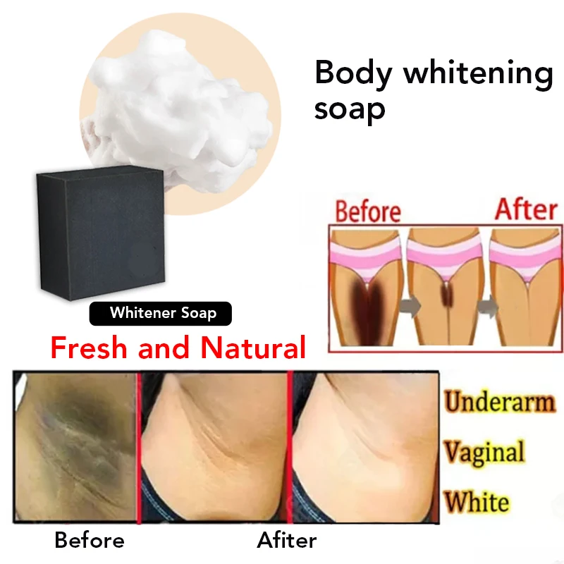 

Vagina Whitening Africa Nigeria Handmade Soap Lighten Dark Bikini Line Bamboo Charcoal Cleansing Soap Remove Dullness Skin Care