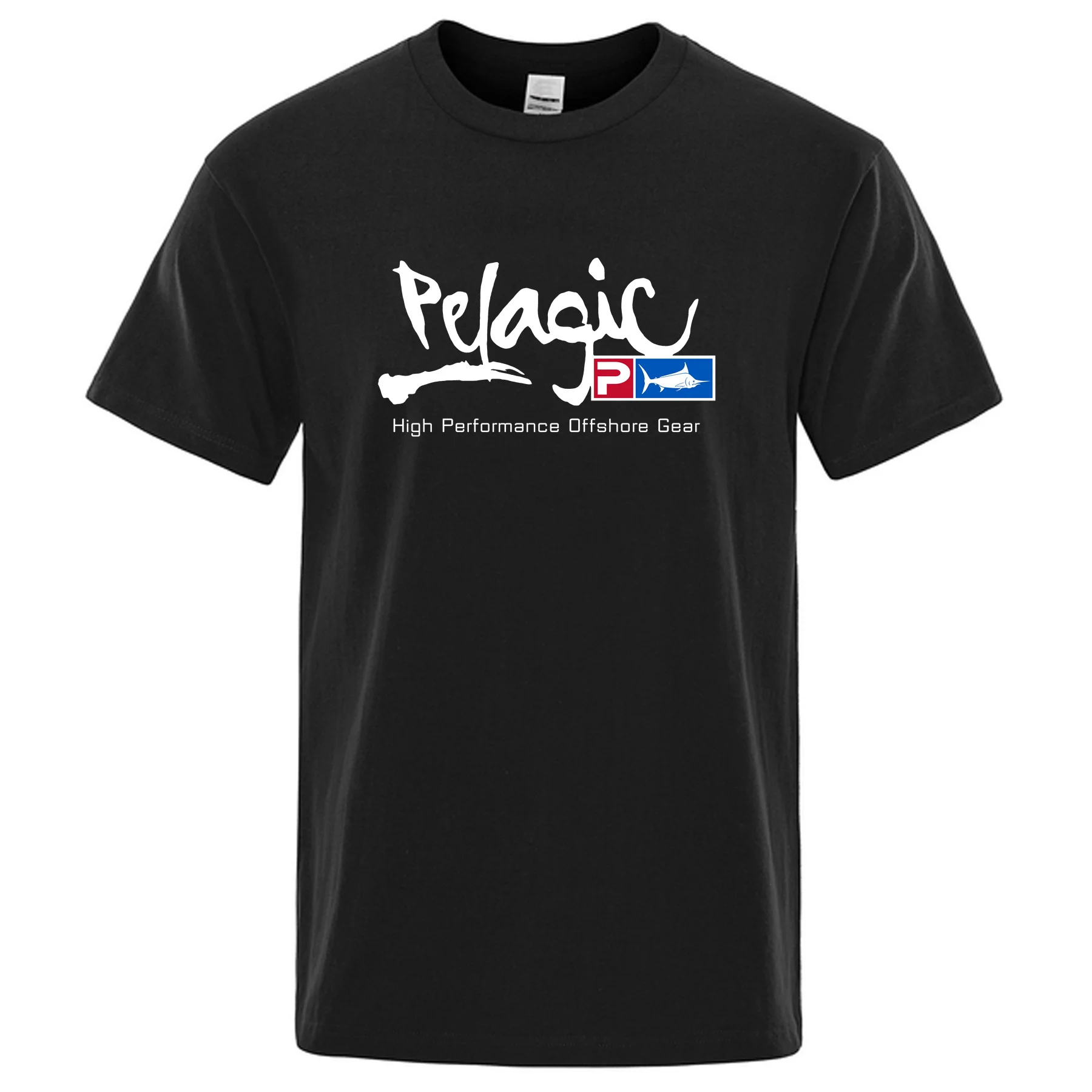 

Summer Men Outdoor Casual Unique Fashion Hip Hop Oversized T-shirt Fishing Pelagic Sport T-shirt Graphic Tees Short Sleeve Tops