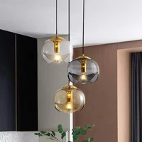 nordic glass pendant light gold home decoration ceiling chandelier lampshades luxury living dining room bedroom kitchen led lamp