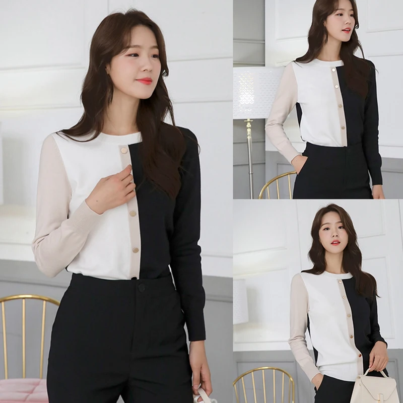 

Women Knitted Sweater Long Sleeve Pullover Sweater Jumper Casual Tops