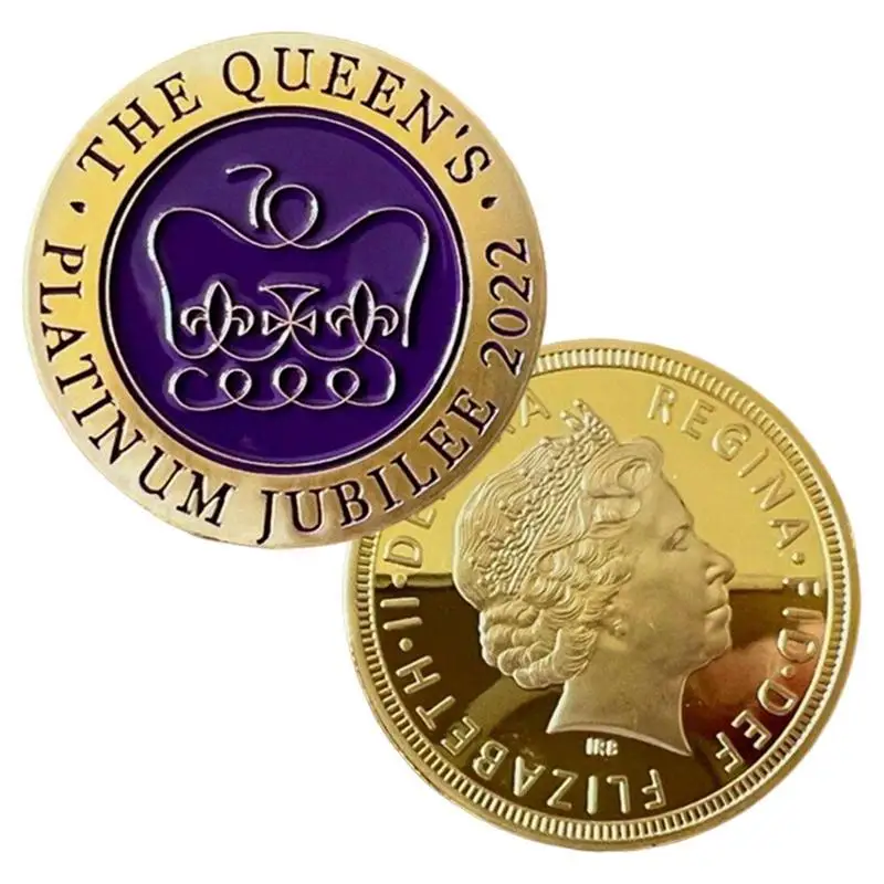 

Platinum Jubilee Commemorative Coin British Queen Elizabeth II Coin Souvenir For Friends Family Coworker Perfect Gift For