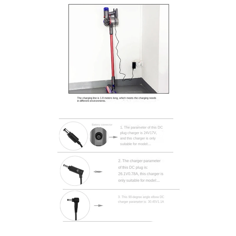 Зарядное устройство для Dyson V8 V7 V6 SV03 DC58 DC59 Беспроводной адаптер зарядки пылесоса с