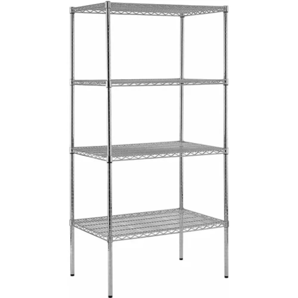 

Muscle Rack 4 Shelf Heavy Duty Wire Shelving Unit, Chrome