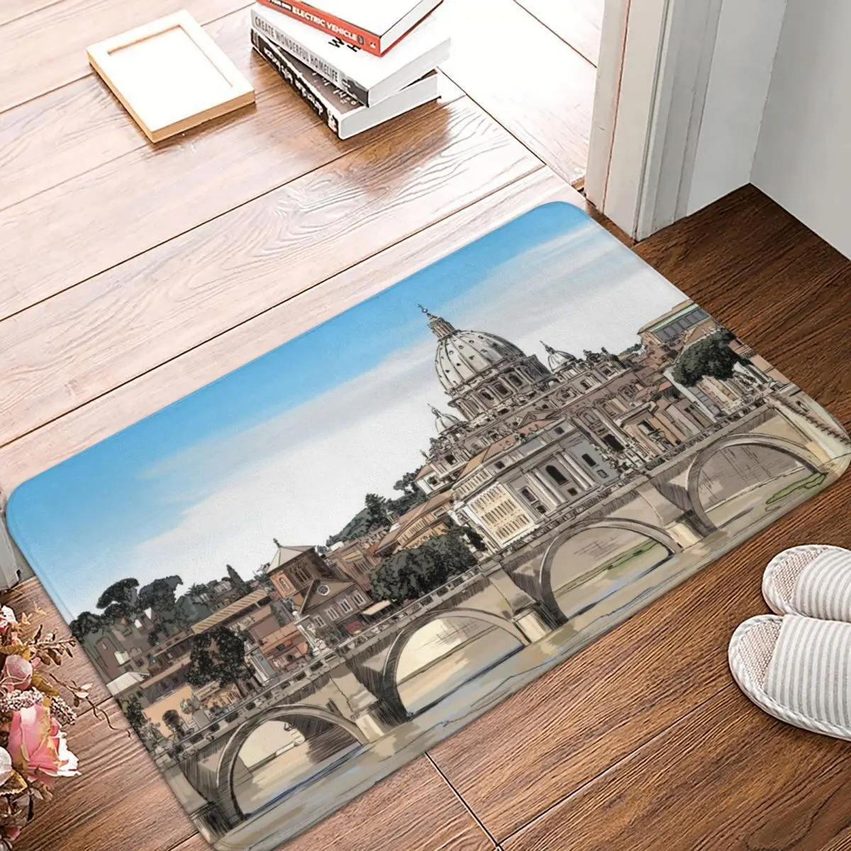 

Rome Carpet, Polyester Floor Mats Mats Personalized Anti-Slip Home Decor Festivle Gifts Mats Customizable