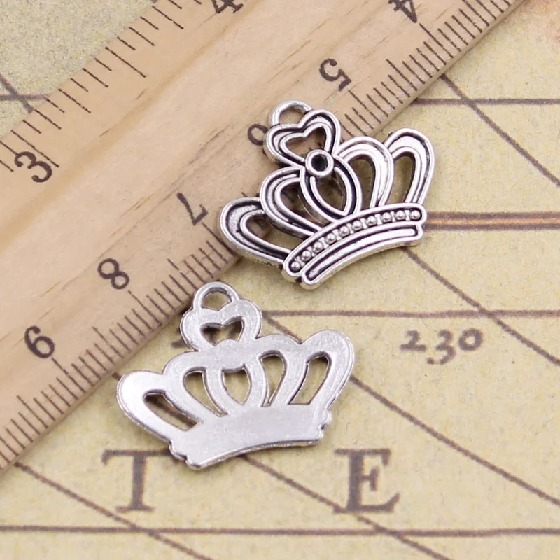 

20pcs Charms Imperial Royal Crown 22x18mm Tibetan Bronze Silver Color Pendants Making Findings Handmade Antique DIY Jewelry