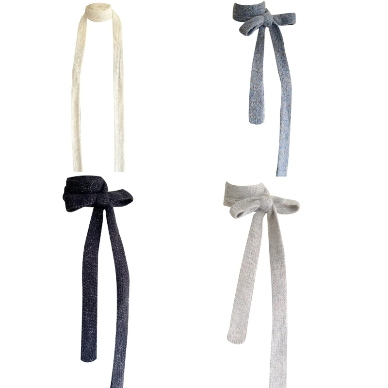 SZL однотонный узкий шарф винтажный модный удобный роскошный тонкий для