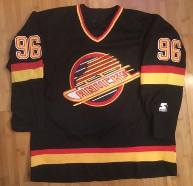 

Vancouver 96 Pavel Bure Starter Canucks Hockey Jerseys Retro Embroidery Stitched any name and number