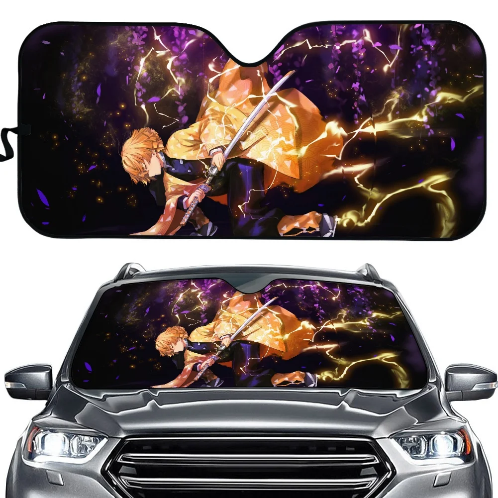 

Anime Demon Slayer Universal Car Side Window Sun Shade Windshield Sunshade for Cars Sedan Truck SUV Sun Visor Protector