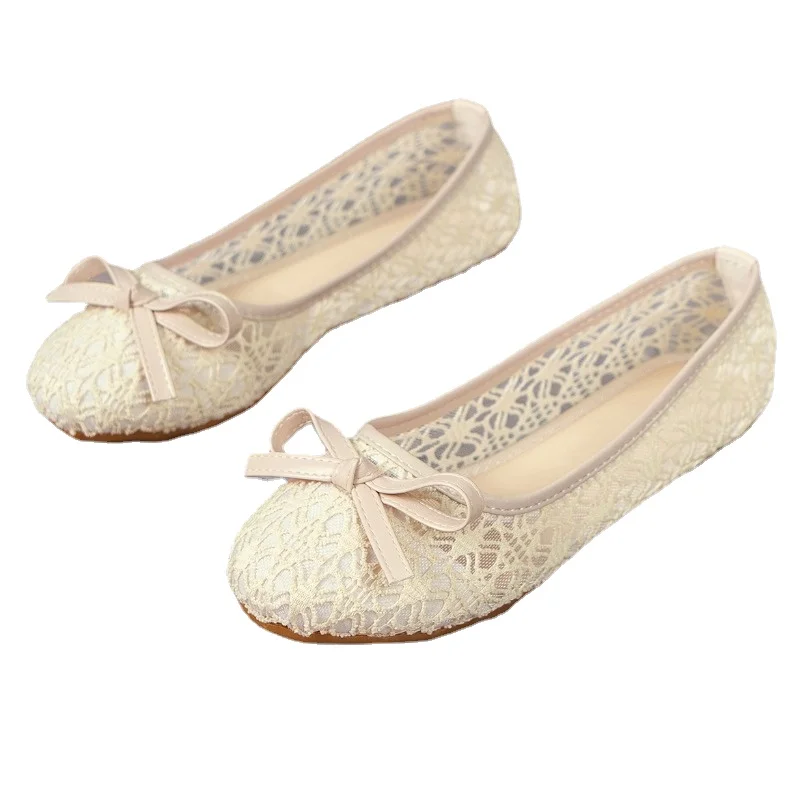 

Butter Knot Women's Shoes 2023 New Summer Women's Flat Shoes Fashion Mesh Breathable Shoes Soft Lightweight Shallow Shoes