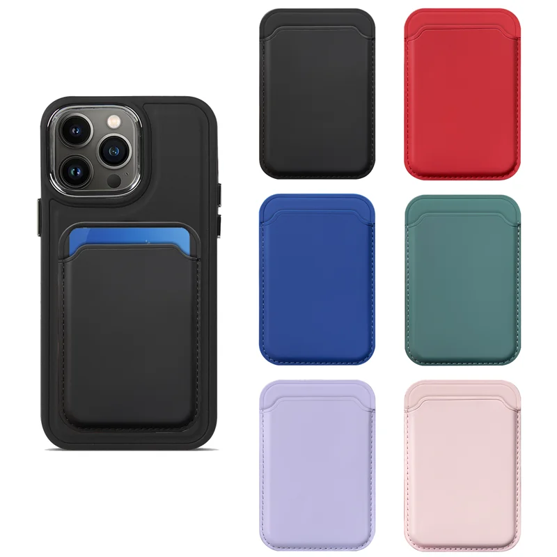 

For Magsafe Wireless Magnetic Wallet Card Pocket Holder Liquid Silicone Case For iPhone 14 13 12 11 Pro Plus Max Accessories