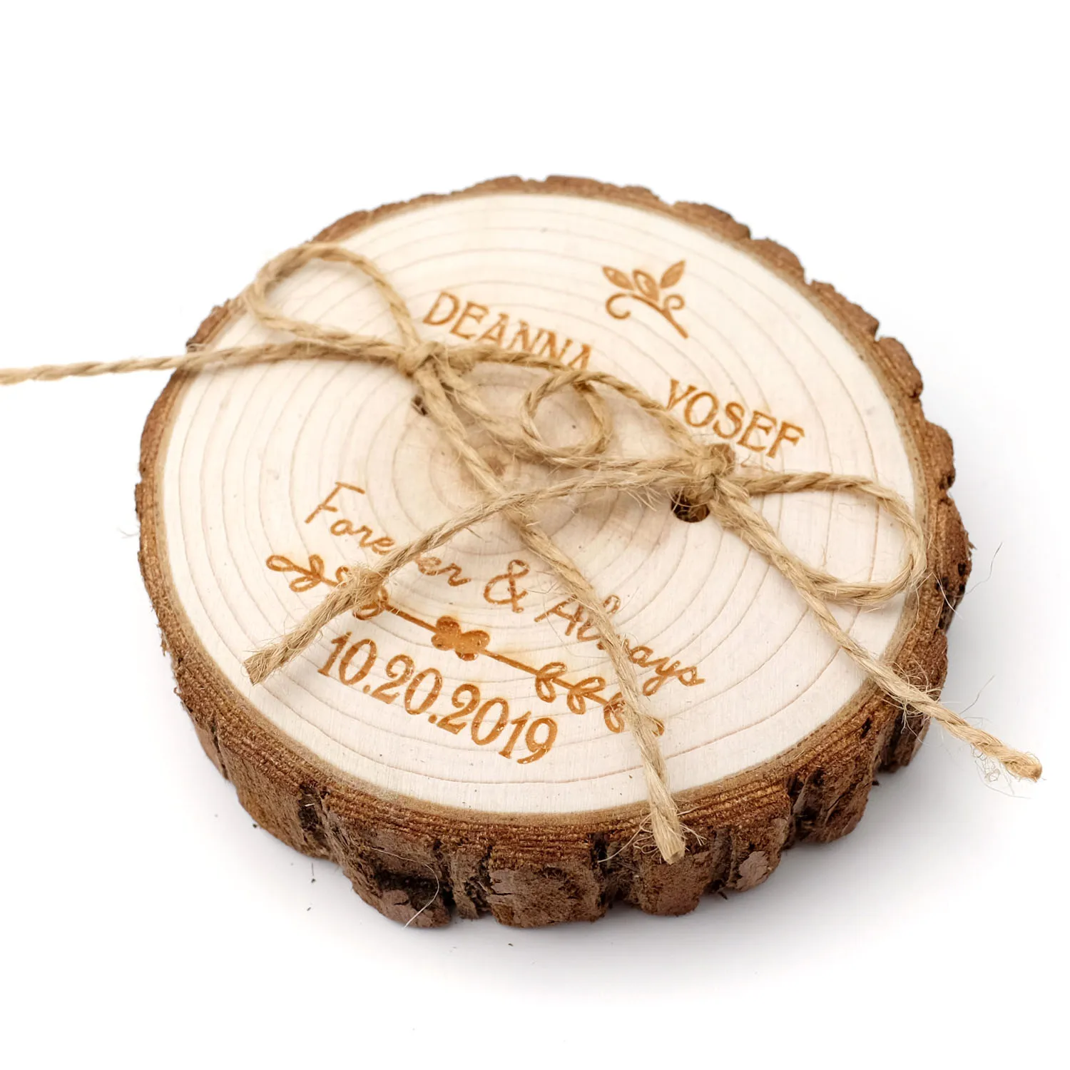 Деревянная коробка для обручального кольца Персонализированная Коробка в