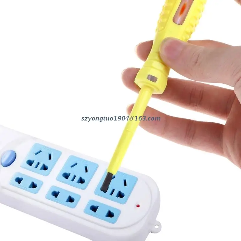 

Pocket Tester Screwdriver Circuit Tester Pen Electric Contact Voltage Tester Slot Screwdriver Detector for Household