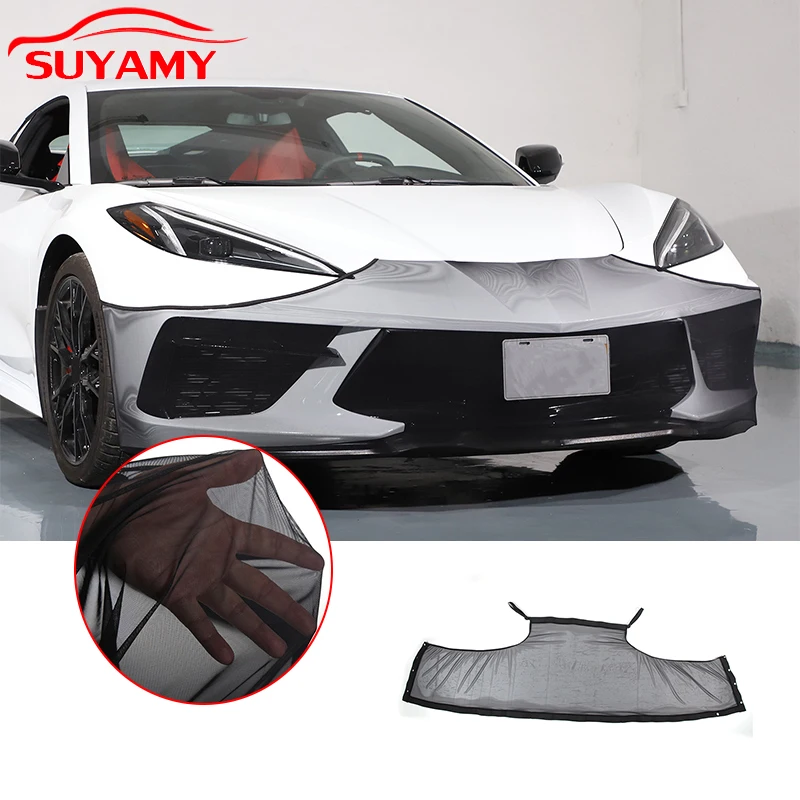 

For Chevrolet Corvette C8 Stingray Z51 Z06 2020-23 Stretch Fabrics Car Front Bra Tech Stretch Mask Insect Cover Car Accessories