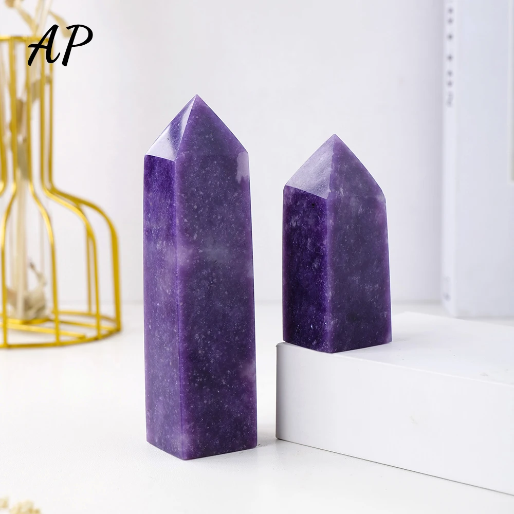 

Натуральный кристалл Lepidolite тетрагедрическая колонна Лечебный Камень Кристалл Lepidolite Хрустальная башня домашнее настольное украшение