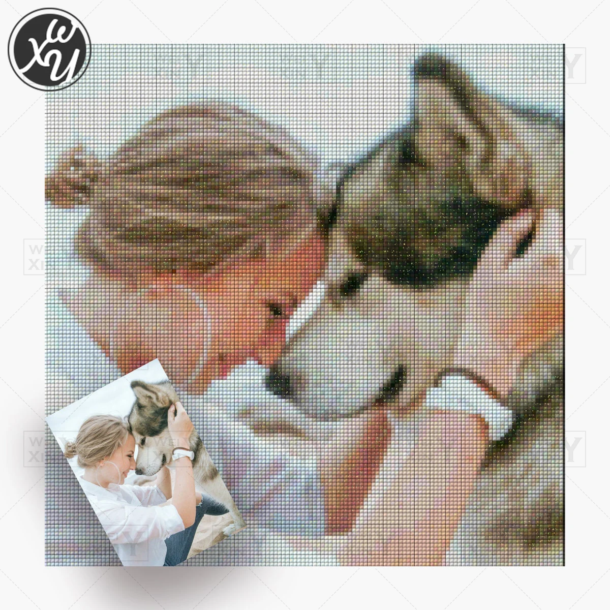 Набор для алмазной живописи картина 5D с квадратными и круглыми стразами